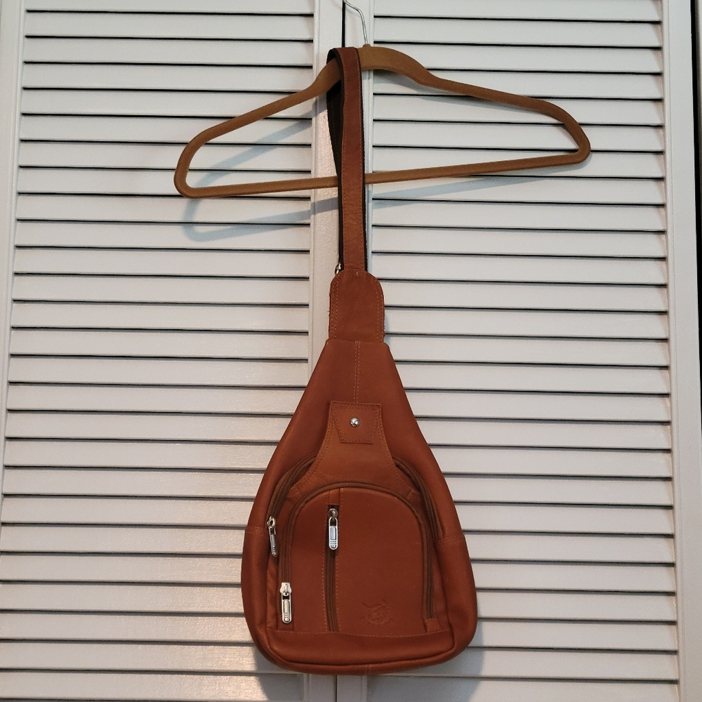 Brown Leather Sling Bag